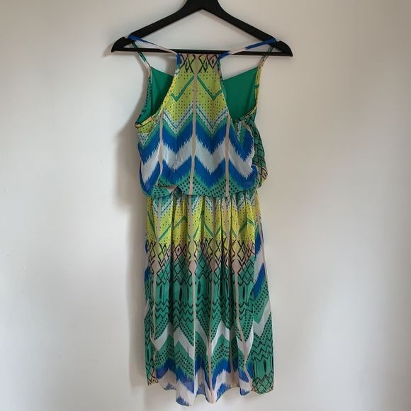 🌈 3/$20 5th & Love pattern boho blues flowy dress - Picture 6 of 9